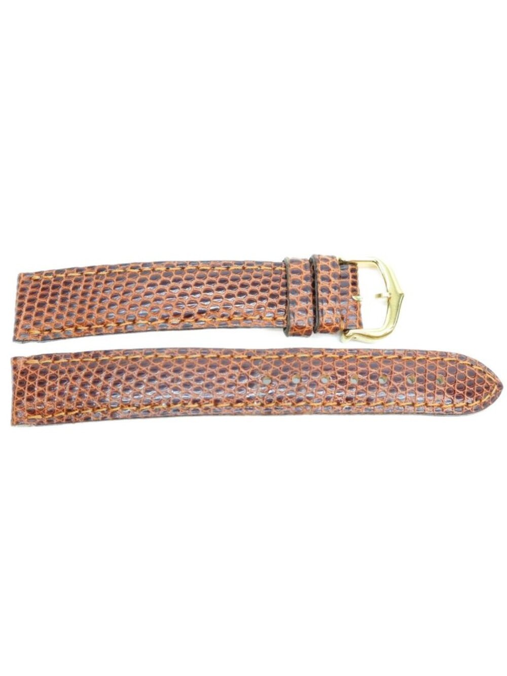 Cartier Must Tank SM Brown Croco 14 Leather Belt with Buckle